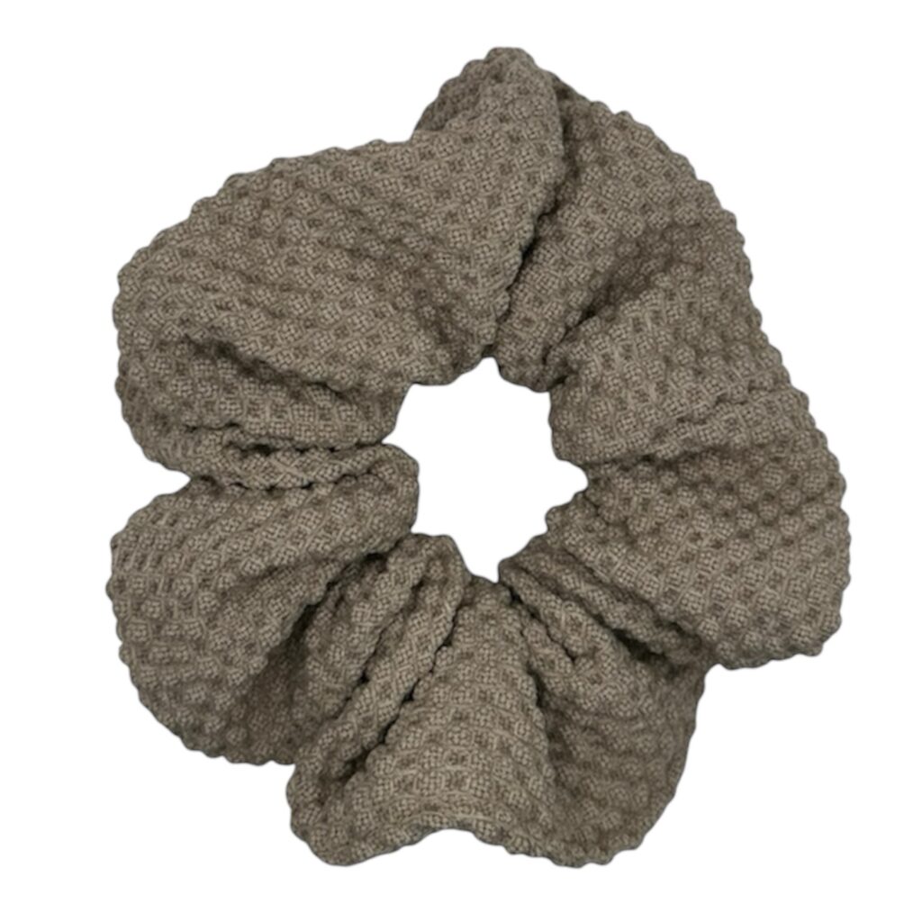 Scrunchie gebreide Textuur in Aardetint