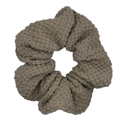 Scrunchie gebreide Textuur in Aardetint
