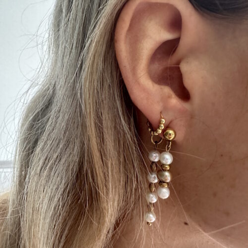 25A114-3 Double Pearl Drop